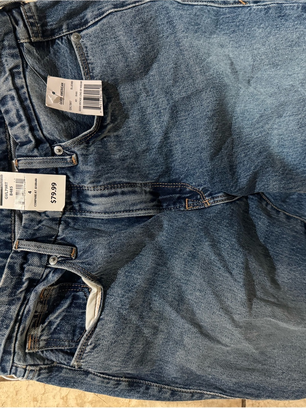 Good American long inseam good vintage straight leg jean 4/27 NWT